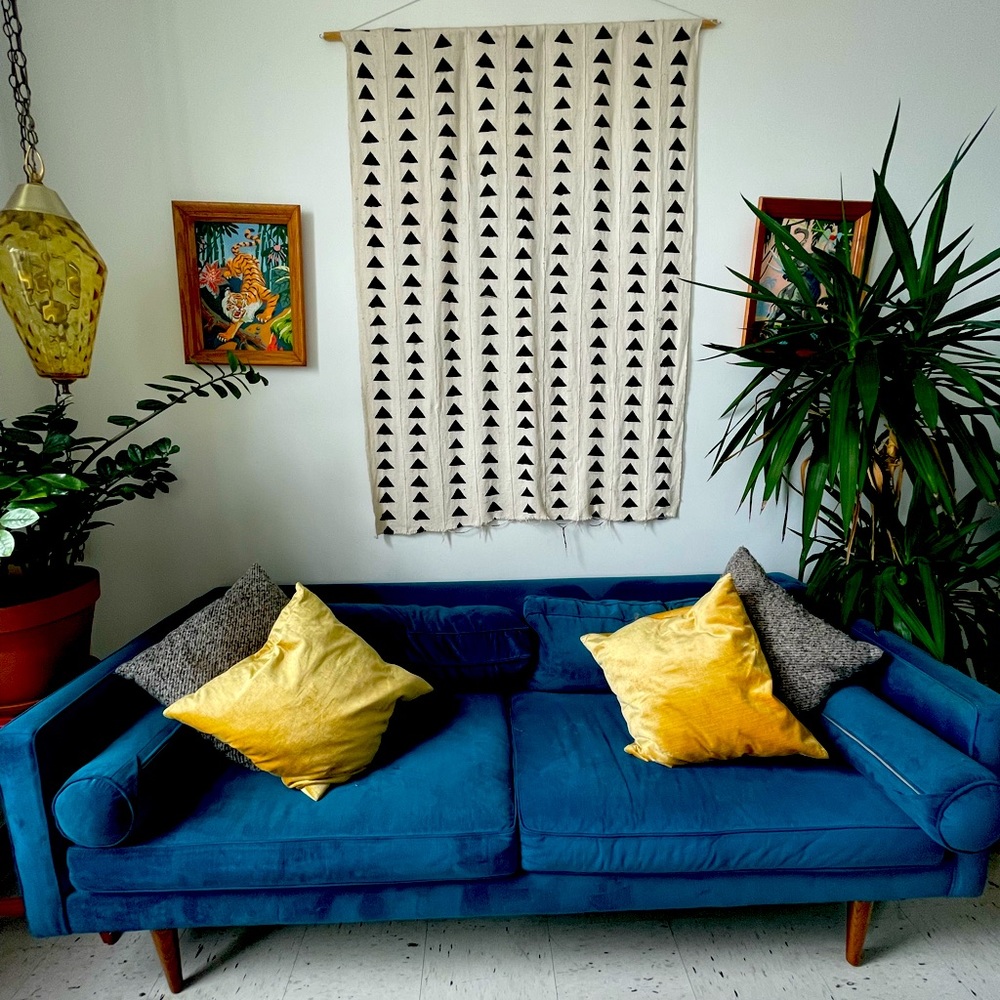 West Elm Classic Cotton Velvet Cover & Pillows